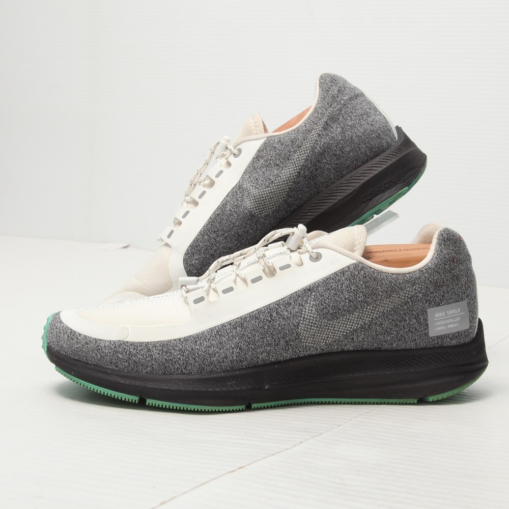 Nike Winflo 7 Shield Shoes Womens Size 9.5 Gray White Water Repellent Running